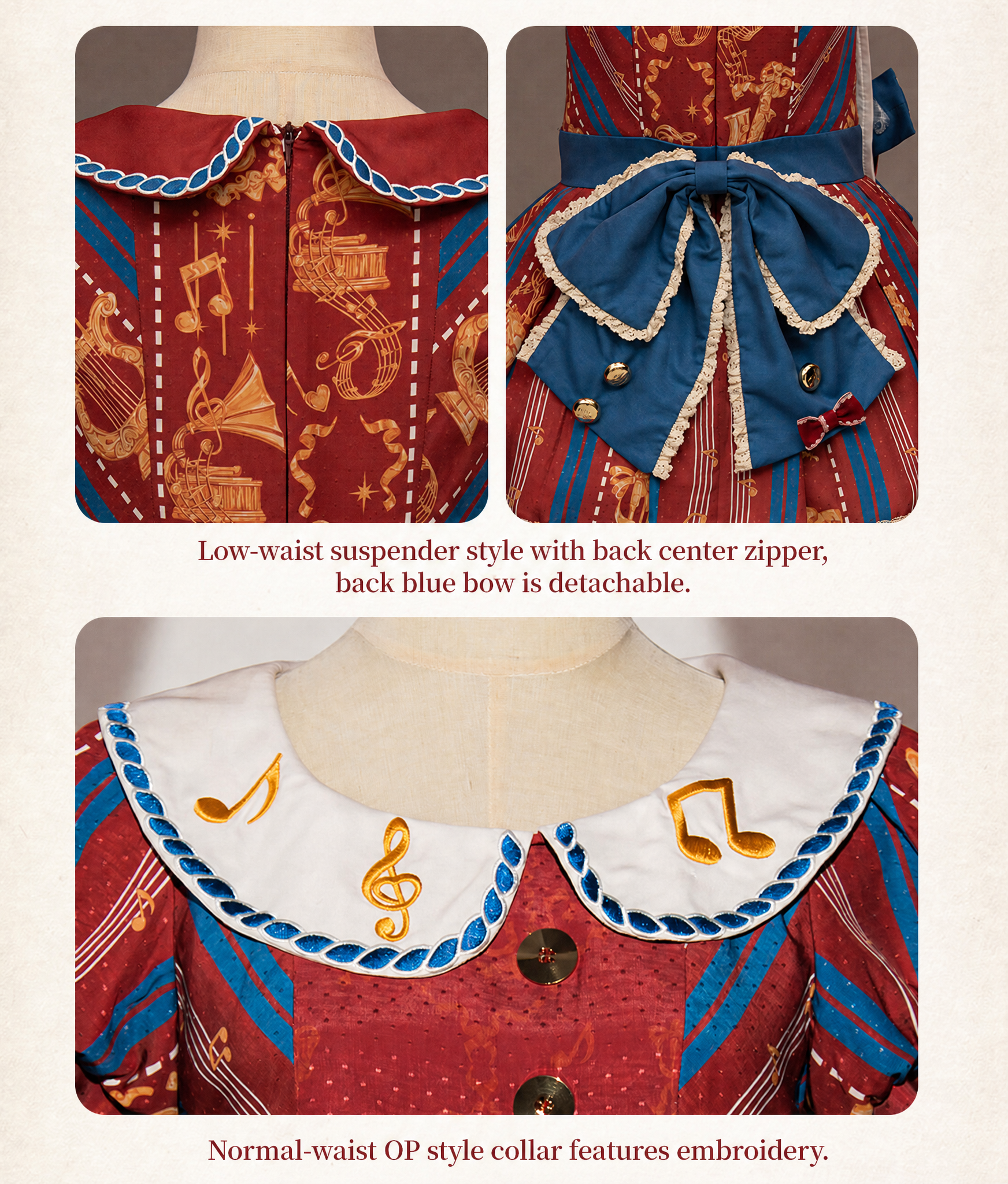 Rabbit Orchestra Lolita Embroidered Cute OP / JSK Dress