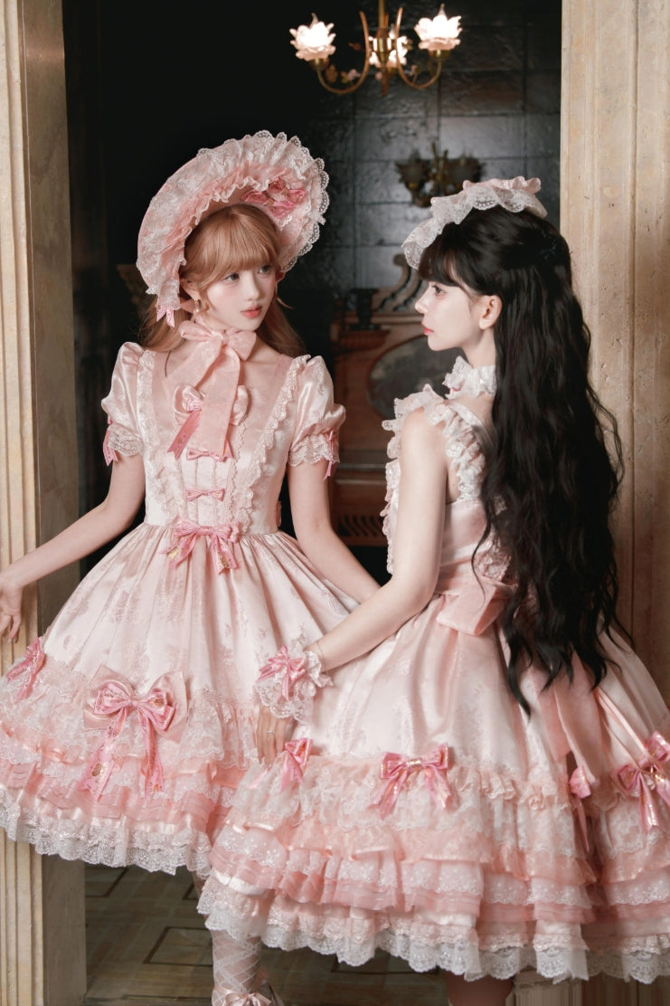 Satin Rose Sweet Lolita OP JSK Dress
