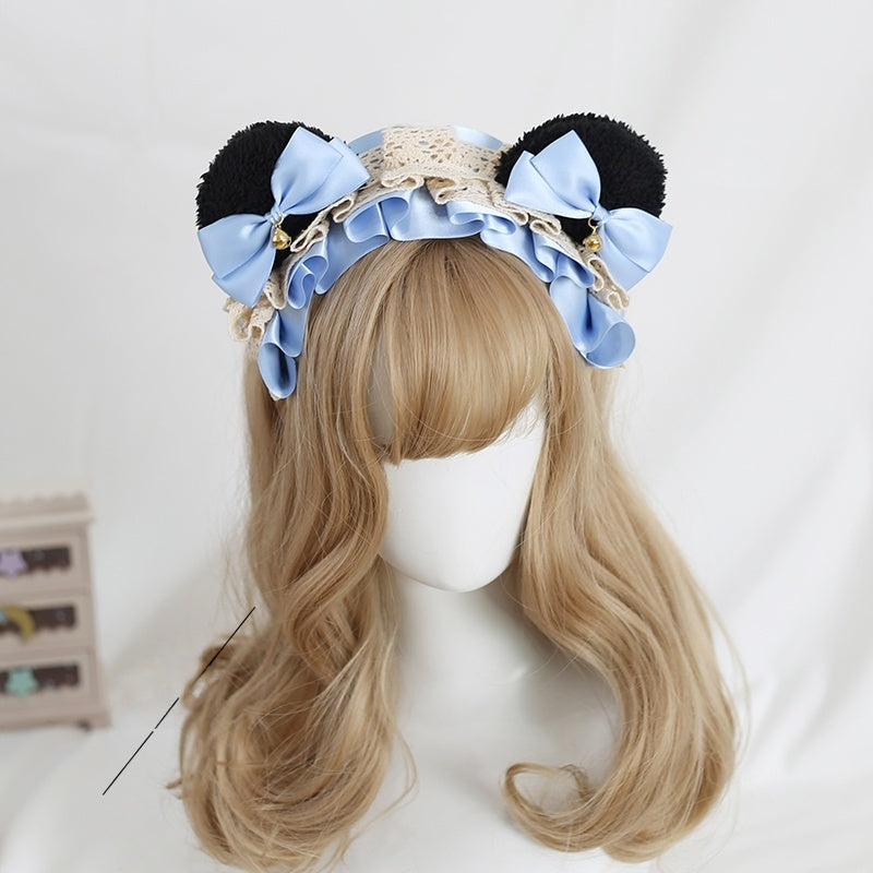 Lolita Sweet Bear Ear Bow Hair Accessory KC (20 Colors) LE6020