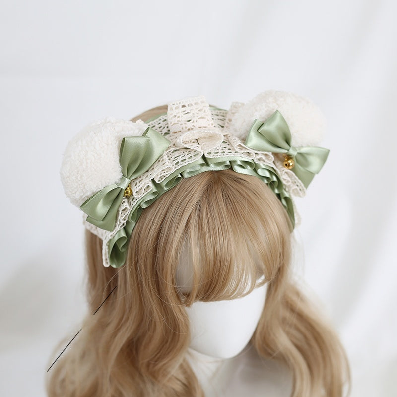 Lolita Sweet Bear Ear Bow Hair Accessory KC (20 Colors) LE6020