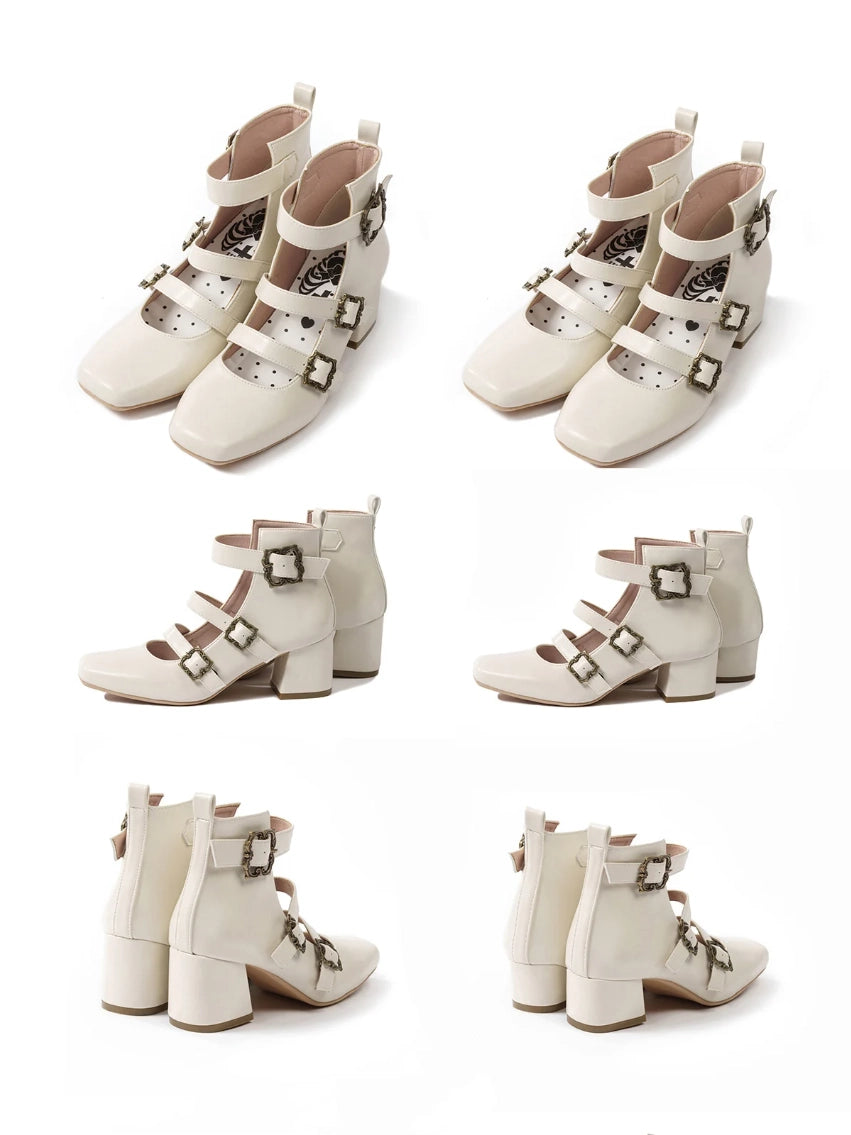 Prayer Poem Original Elegant Lolita Mary Jane High Heel Shoes