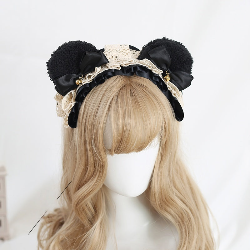 Lolita Sweet Bear Ear Bow Hair Accessory KC (20 Colors) LE6020