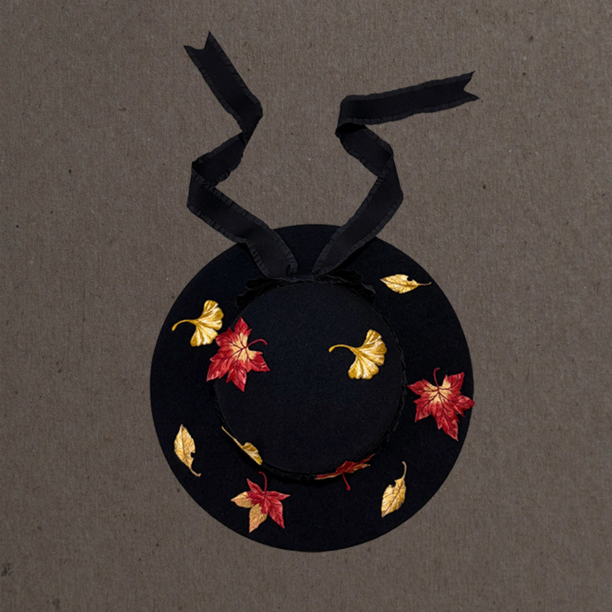 Fallen Leaves on Asphalt Lolita Classic Style Print OP Dress