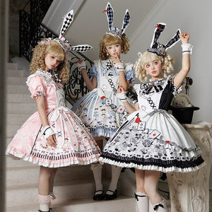 Alice Lolita Black OP Dress 1298 - LolitaEraBlack OPSAlice Lolita Black OP Dress 1298