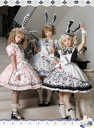 Alice Lolita Black OP Dress 1298 - LolitaEraBlack OPSAlice Lolita Black OP Dress 1298