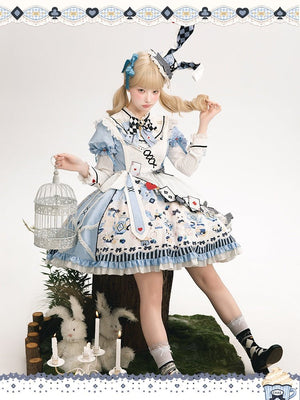Alice Lolita Blue OP Dress 1296 - LolitaEraBlue OPSAlice Lolita Blue OP Dress 1296