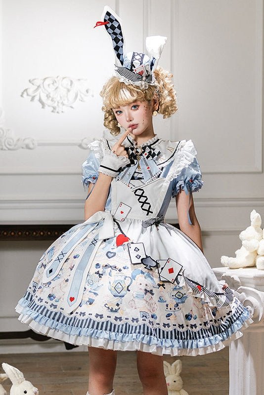 Alice Lolita Blue OP Dress 1296 - LolitaEraBlue OPSAlice Lolita Blue OP Dress 1296