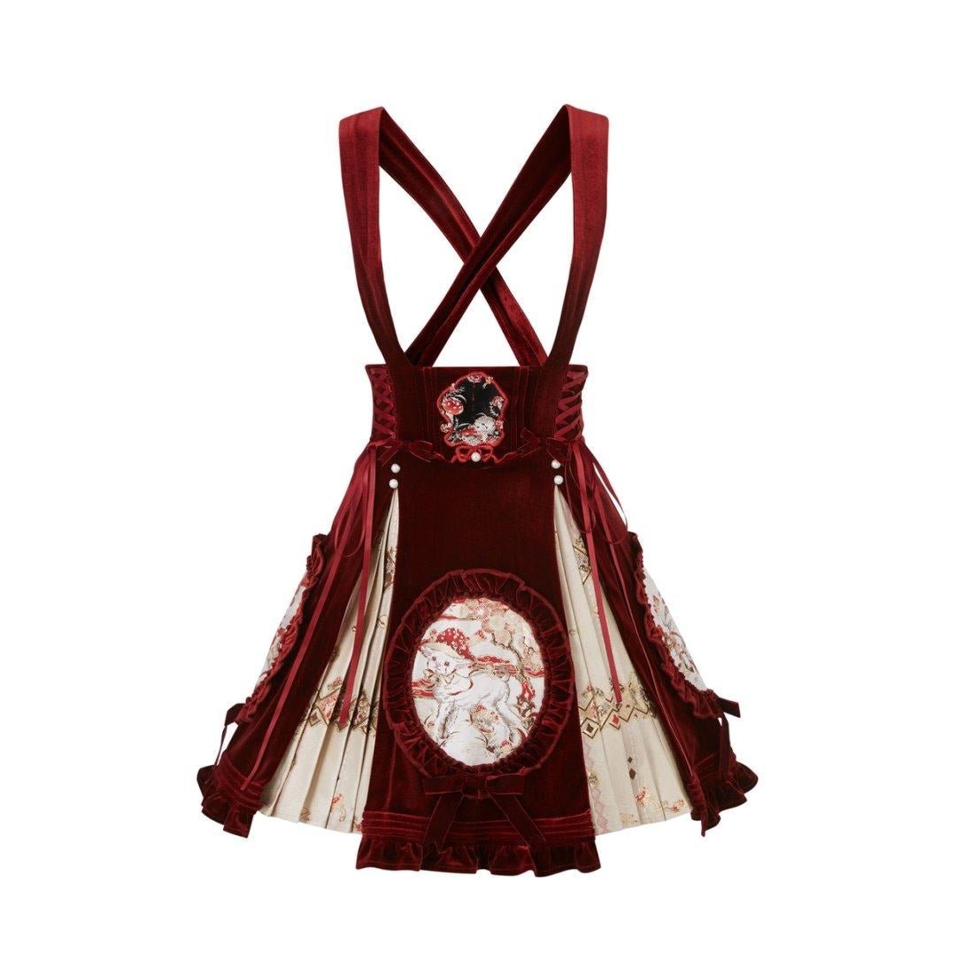 Amanita Gothic Hanfu Set 1214 - LolitaEraSlip dressSAmanita Gothic Hanfu Set 1214
