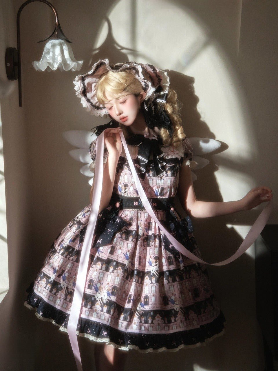 Angel Post Office Print Lolita OP Dress - LolitaEraAccessoriesSAngel Post Office Print Lolita OP Dress