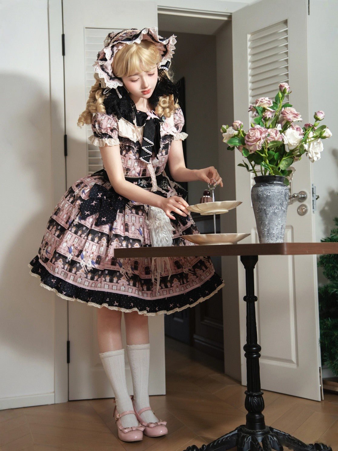 Angel Post Office Print Lolita OP Dress - LolitaEraAccessoriesSAngel Post Office Print Lolita OP Dress