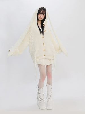 Angora Giant Rabbit Faux Mink Fur Thick Sweater - LolitaEraGraySAngora Giant Rabbit Faux Mink Fur Thick Sweater