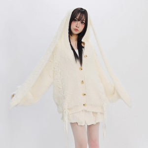 Angora Giant Rabbit Faux Mink Fur Thick Sweater - LolitaEraGraySAngora Giant Rabbit Faux Mink Fur Thick Sweater