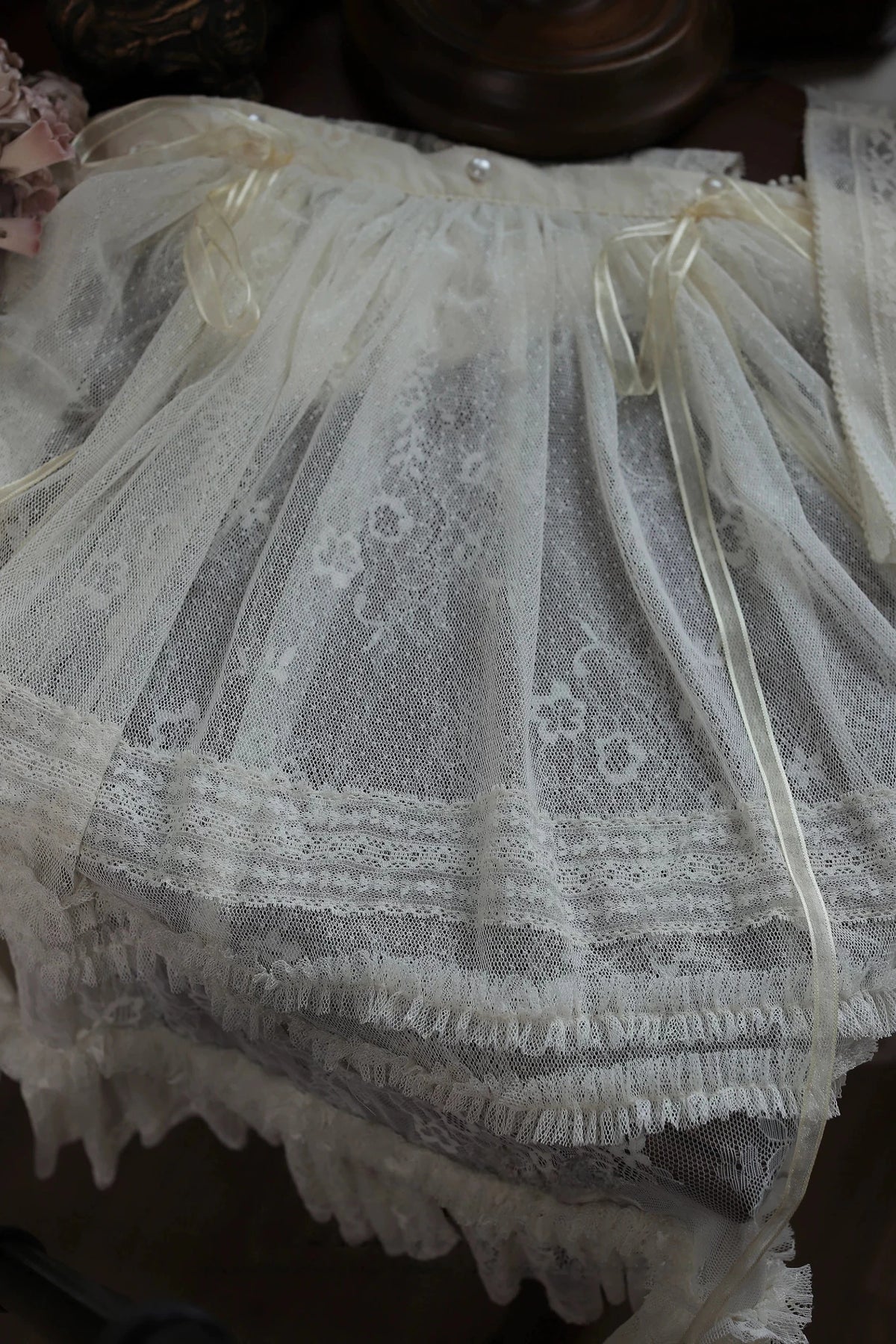 Antique Lace Retro Lolita Apron - LolitaEra