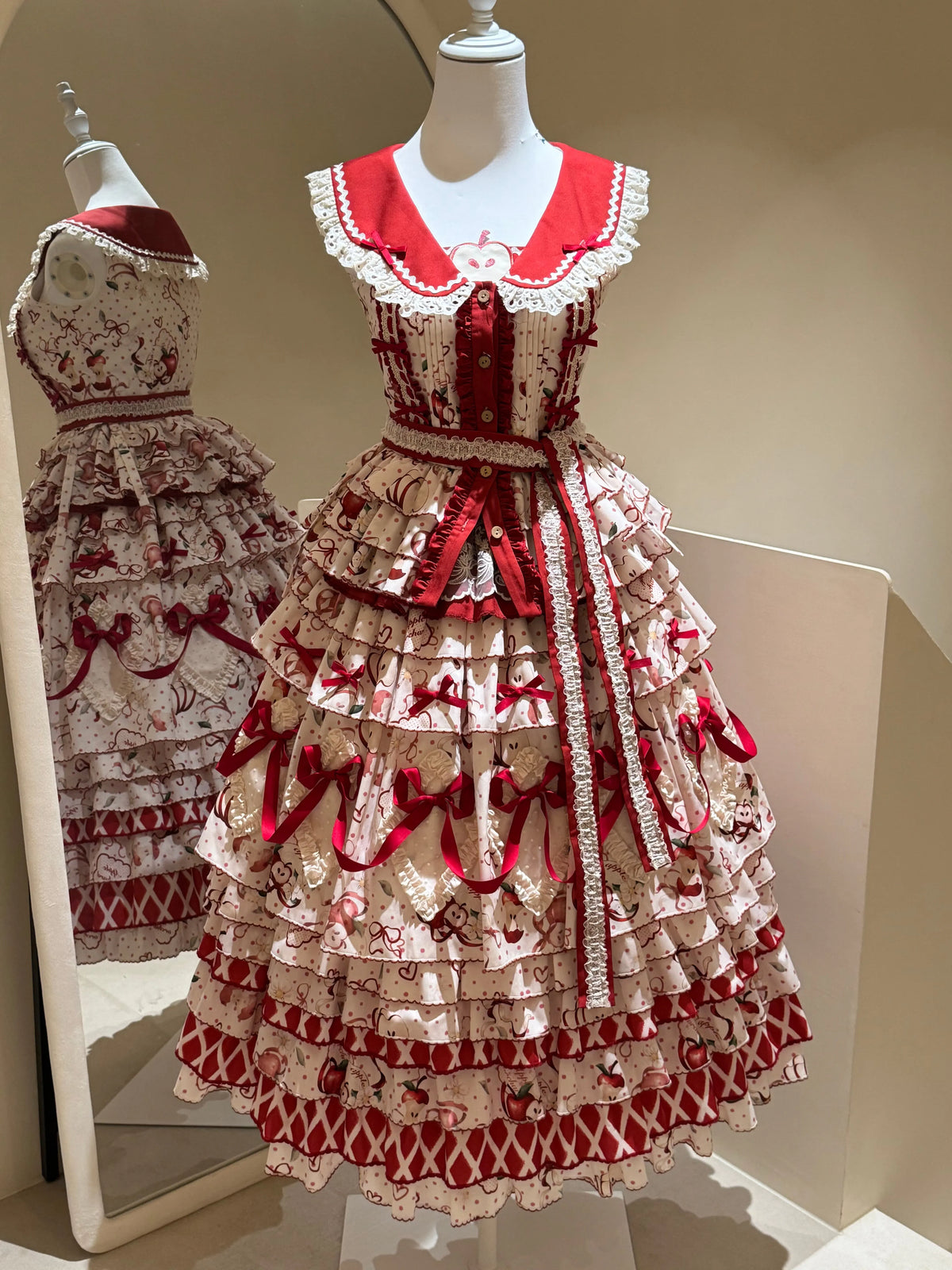 Apple, cute set, dress, Lolita style