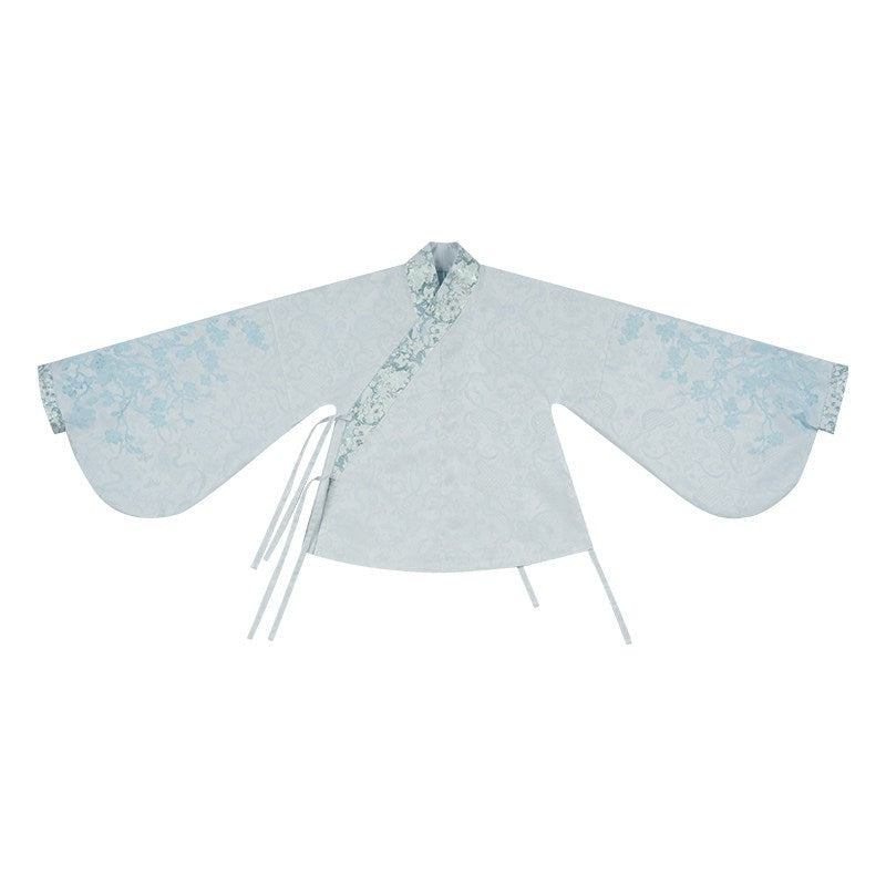 Apricot Blossom Shadow Pink & Blue Black Hanfu Lolita JSK Set - LolitaEra