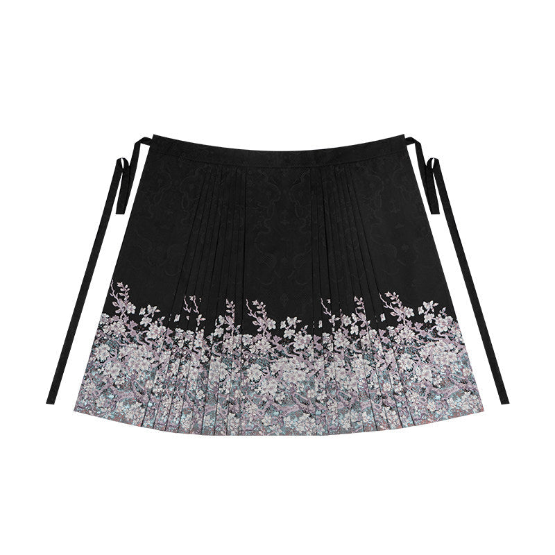 Apricot Blossom Shadow Purple & Black Hanfu Lolita JSK Set - LolitaEra