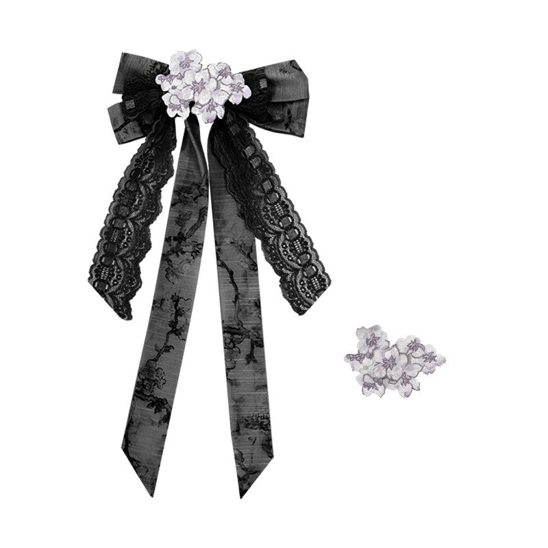 Apricot Blossom Shadow Purple & Black Hanfu Lolita JSK Set - LolitaEra