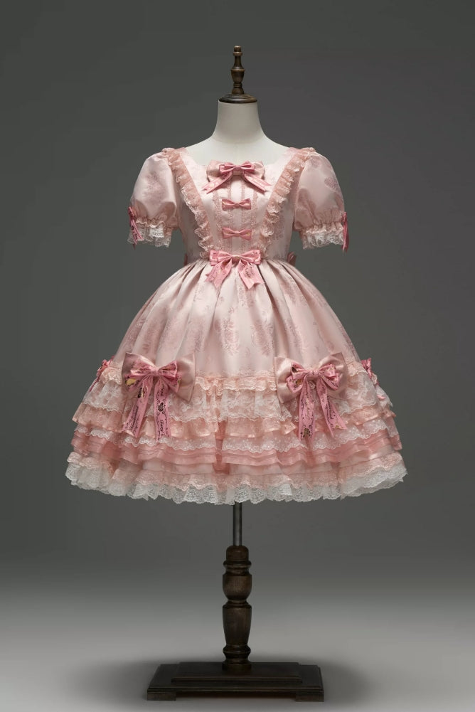 Satin Rose Sweet Lolita OP JSK Dress
