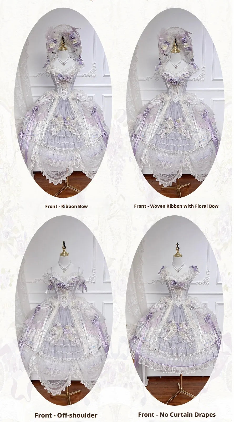 Elegant Floral Bridal Gorgeous Hanayome Style Lolita Dress