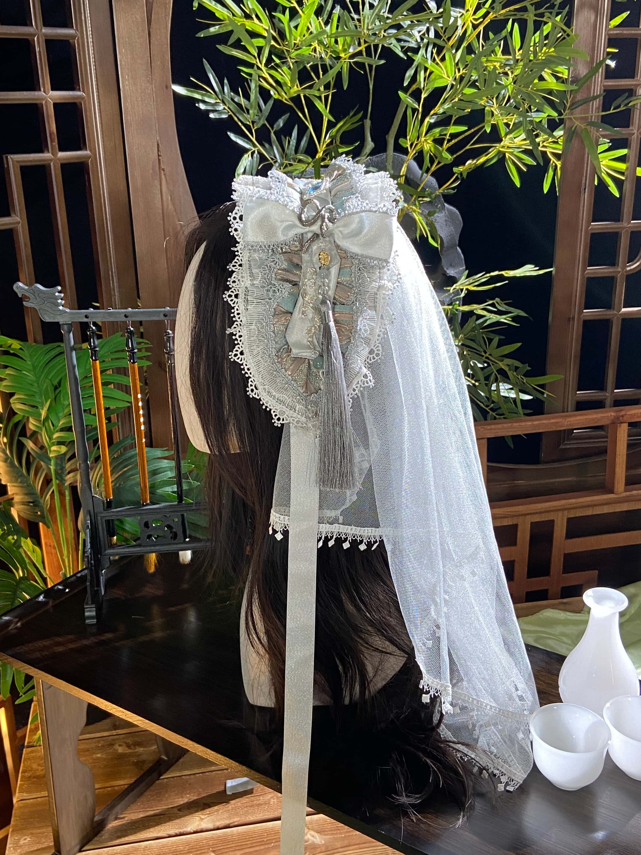 Candle Dragon Spirit Lolita Fantasy White JSK Dress Set