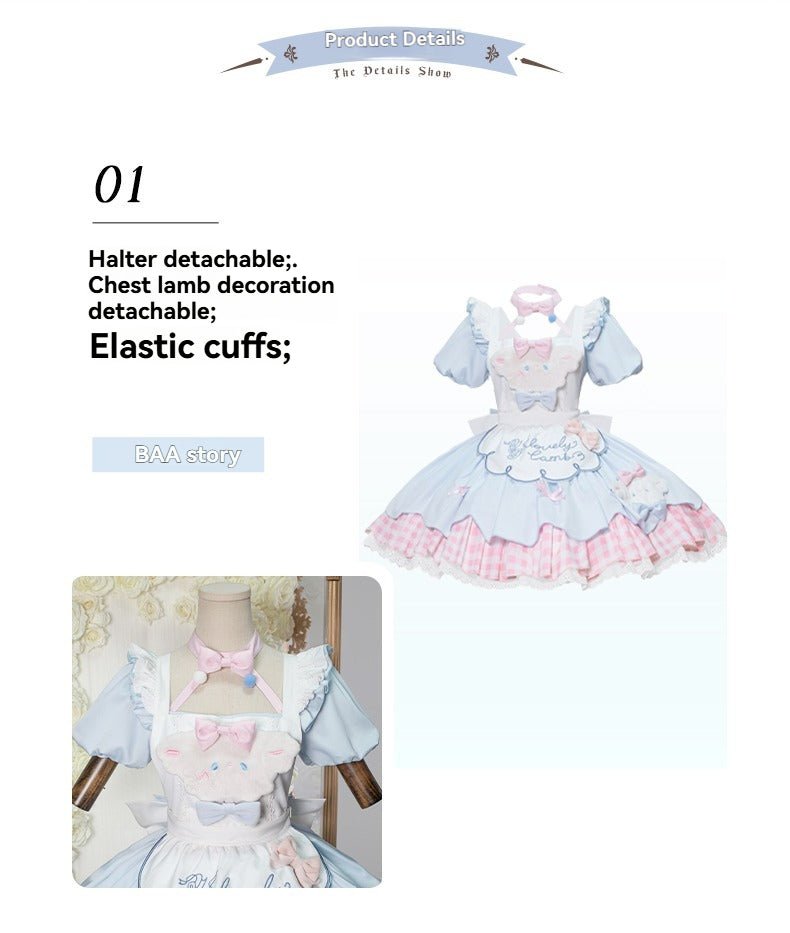 Baa Baa Story Lolita Puff Sleeve OP Dress - LolitaEra