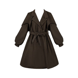 Baker Street Files Preppy Layered - Look Short OP - LolitaEraBrown Cape CoatSBaker Street Files Preppy Layered - Look Short OP