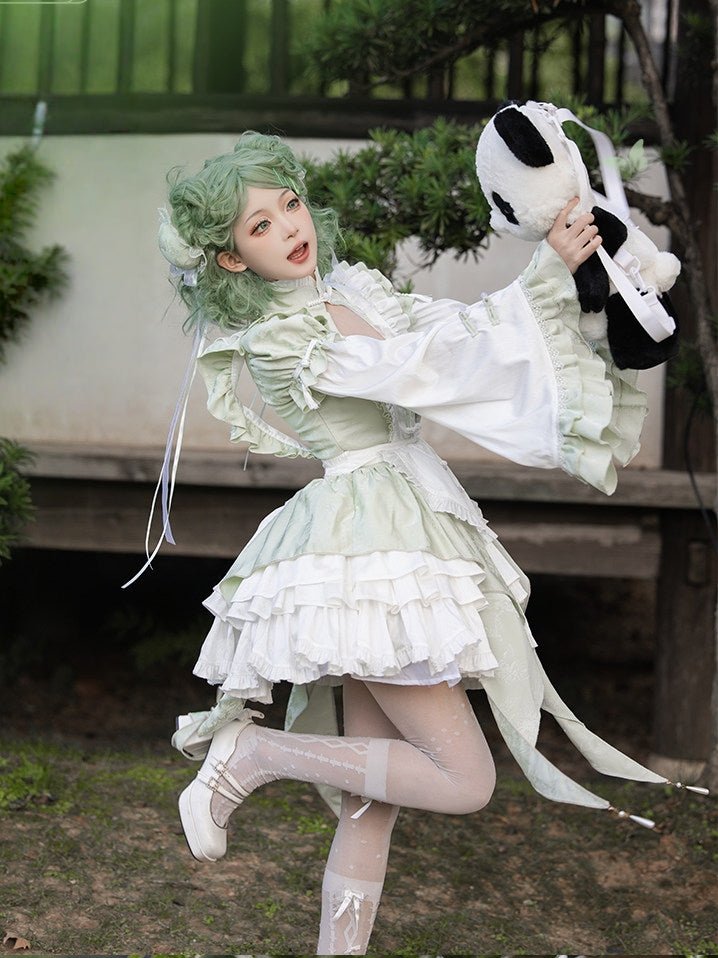 Bamboo Melody Lolita OP Set - LolitaEra