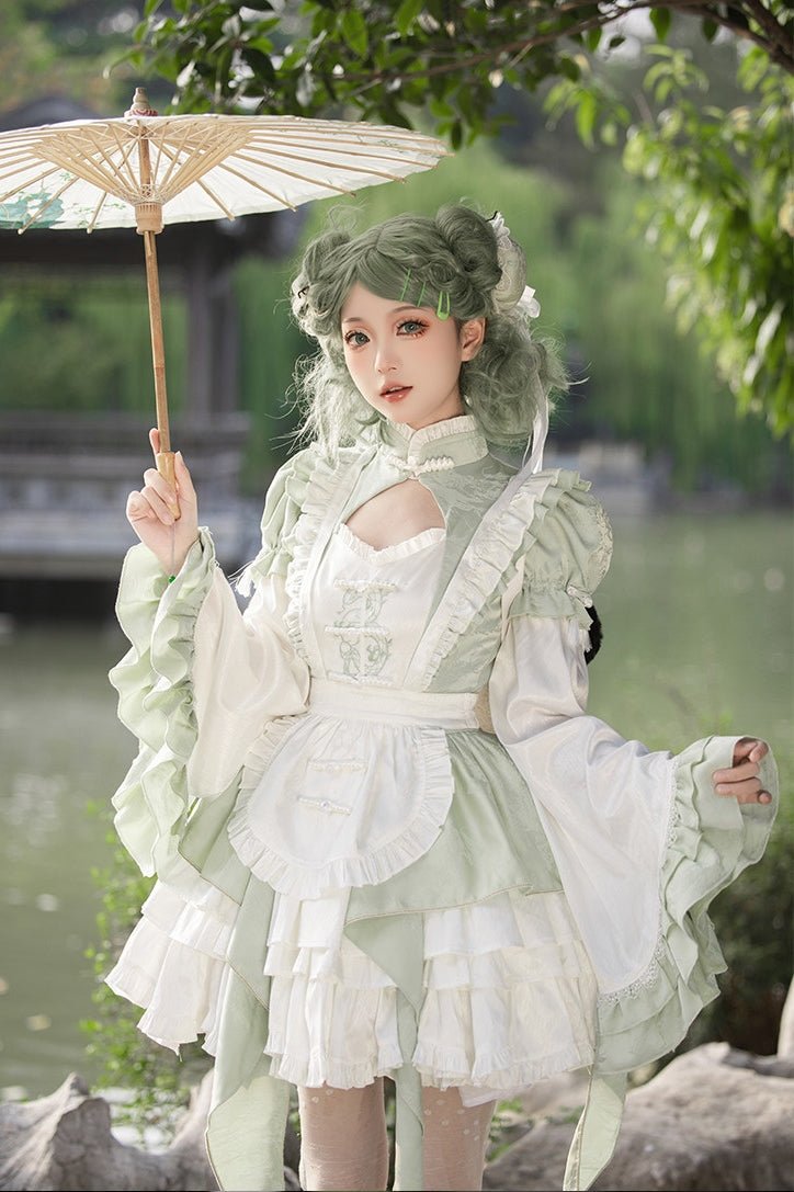 Bamboo Melody Lolita OP Set - LolitaEra