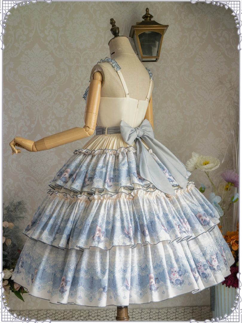 Berry Pie Lolita Print Long / Short JSK Dress