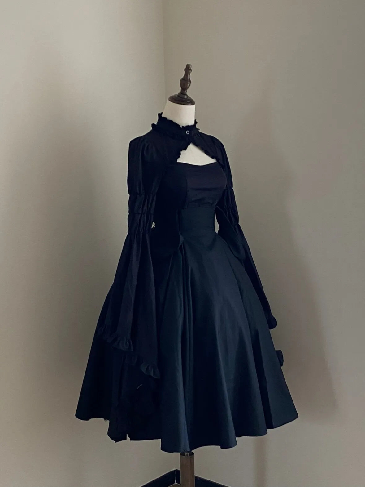 FlowerFairyDaily Black Iris Lolita Suspender Skirt