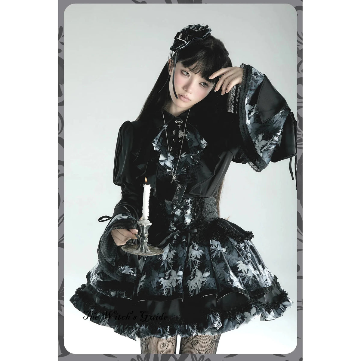 Bone Iris Gothic Dark Lolita JSK Dress - LolitaEra