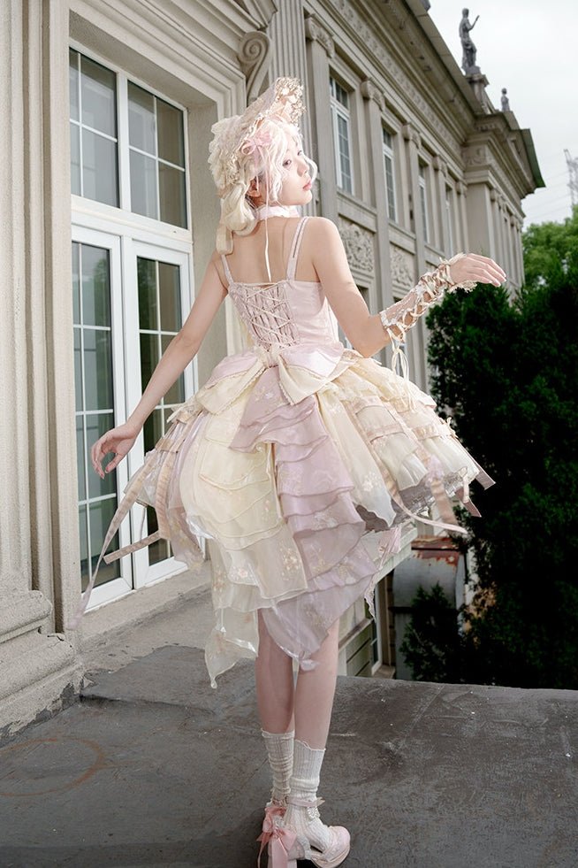 Butterfly Transformation Gorgeous Sweet Lolita Dres LE1194 - LolitaEraPink Yellow+BowSButterfly Transformation Gorgeous Sweet Lolita Dres LE1194