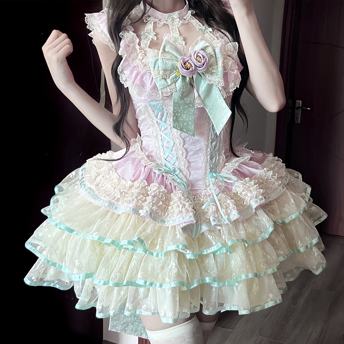 Cupid's Floral Whisper Fairycore Dress