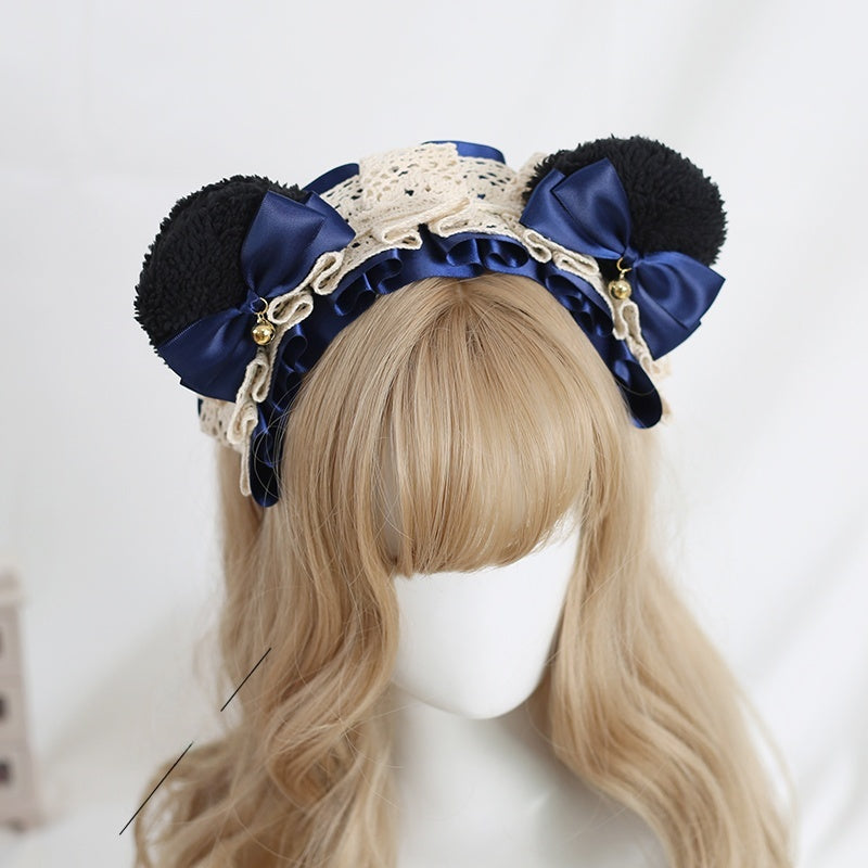 Lolita Sweet Bear Ear Bow Hair Accessory KC (20 Colors) LE6020