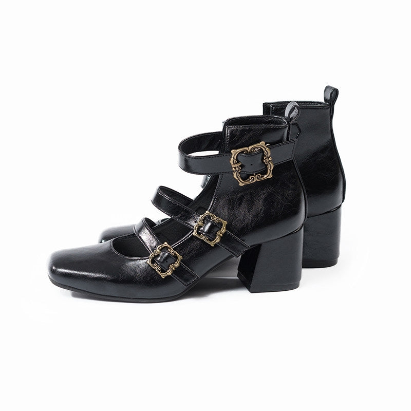Prayer Poem Original Elegant Lolita Mary Jane High Heel Shoes