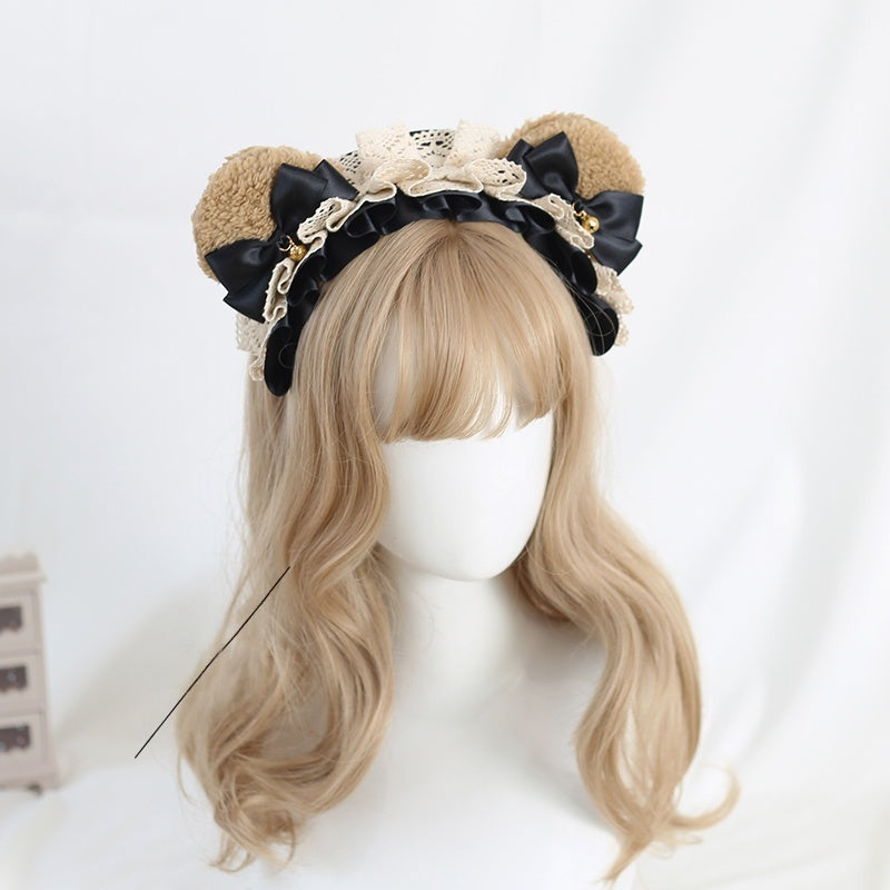Lolita Sweet Bear Ear Bow Hair Accessory KC (20 Colors) LE6020