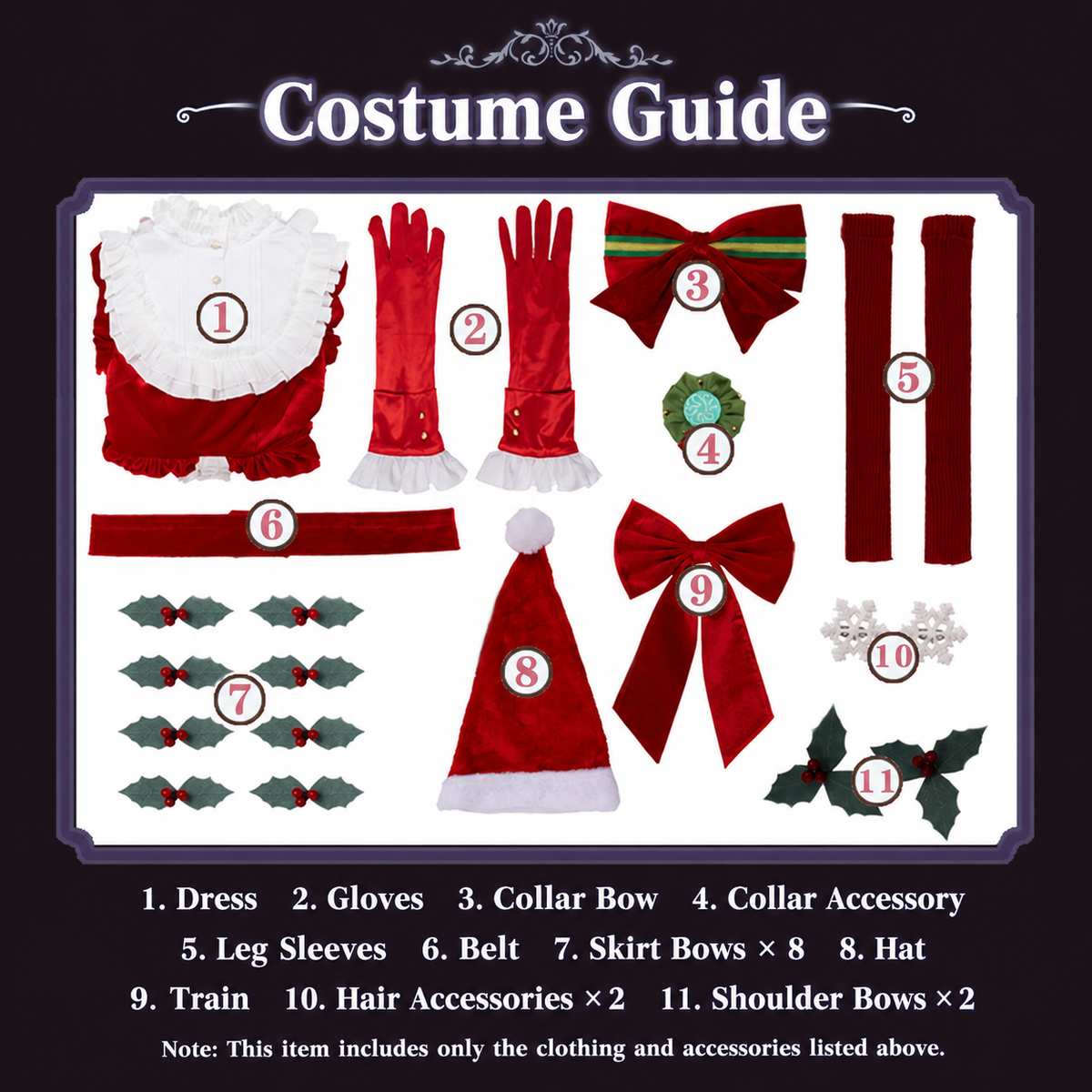Emma Woods Gardener Lolita Christmas Cosplay Costume Set