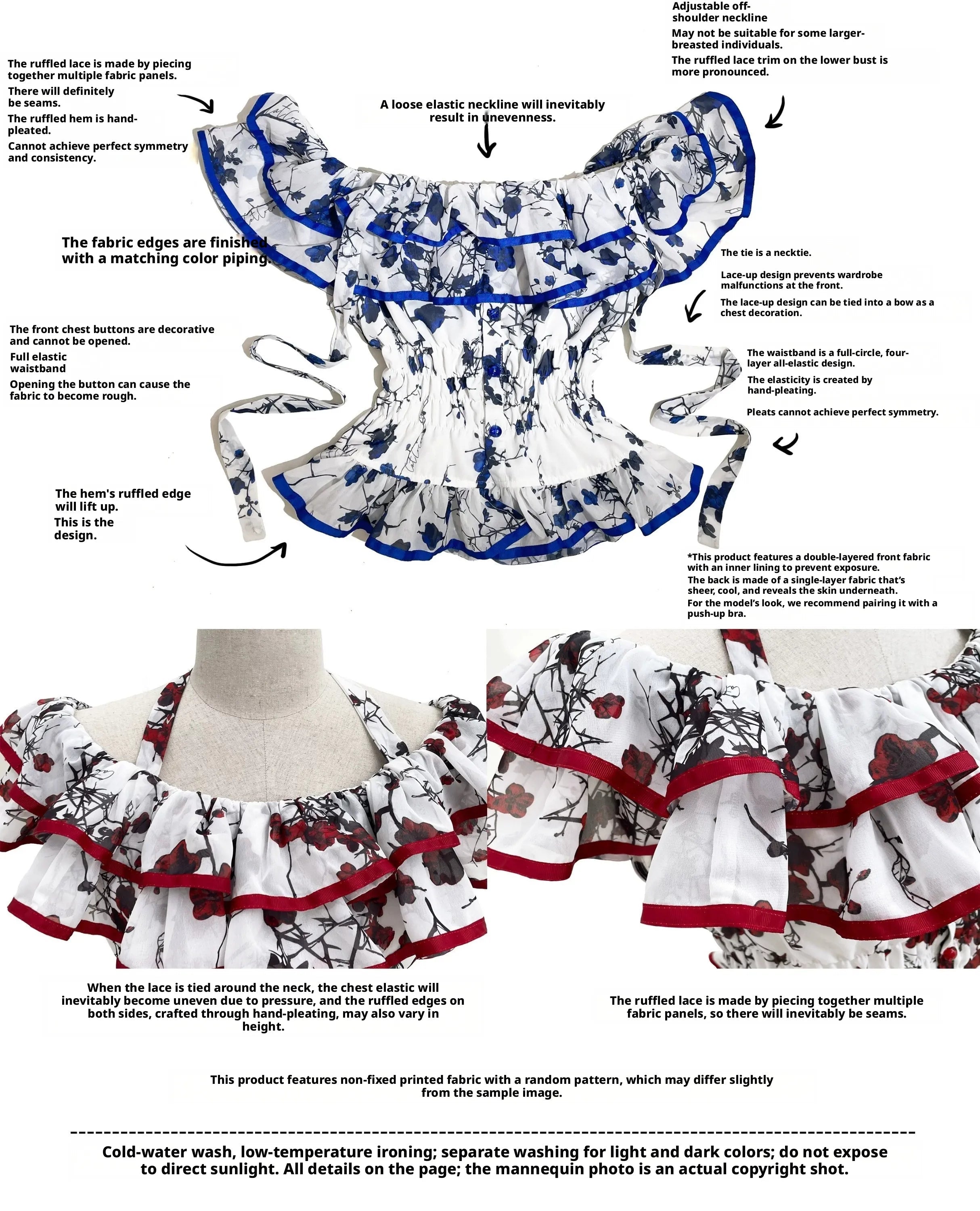 Thorned Rose Gothic Lolita Red Blouse & Skirt Set