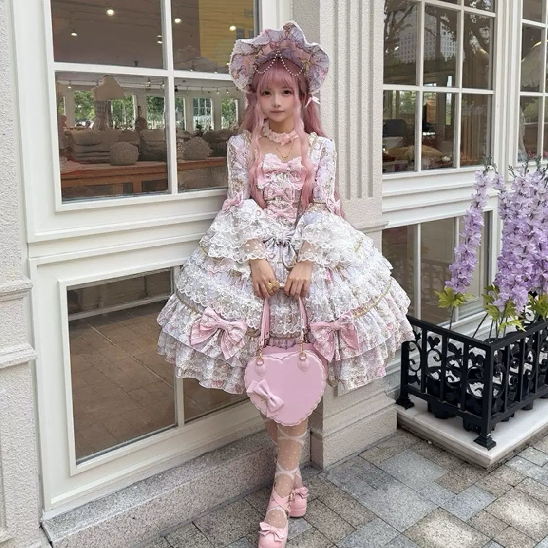 Genuine design cute long-sleeve, dress, Lolita style, Lolita OP