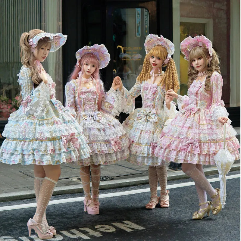 Genuine design cute long-sleeve, dress, Lolita style, Lolita OP