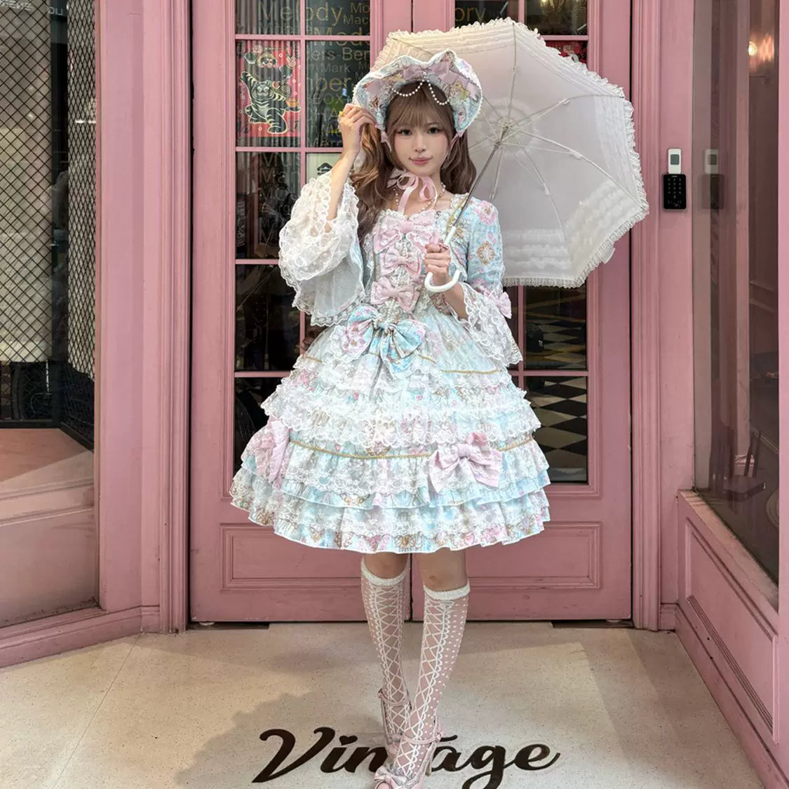 Genuine design cute long-sleeve, dress, Lolita style, Lolita OP
