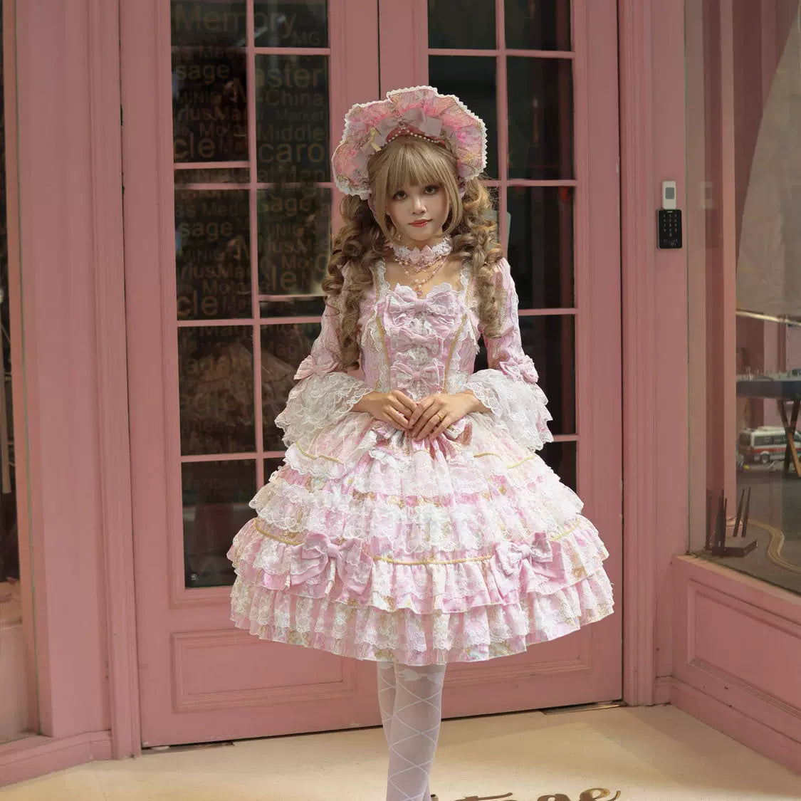 Genuine design cute long-sleeve, dress, Lolita style, Lolita OP