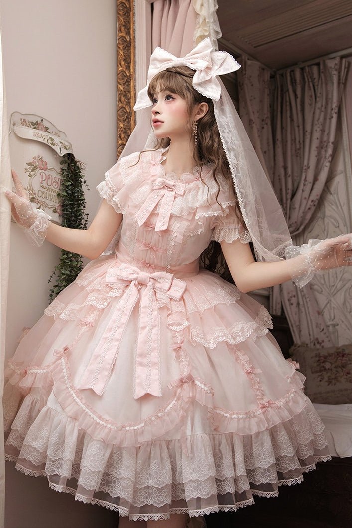 Candy Flavor Sweet Cute Lolita OP/JSK - LolitaEraPink JSKSCandy Flavor Sweet Cute Lolita OP/JSK