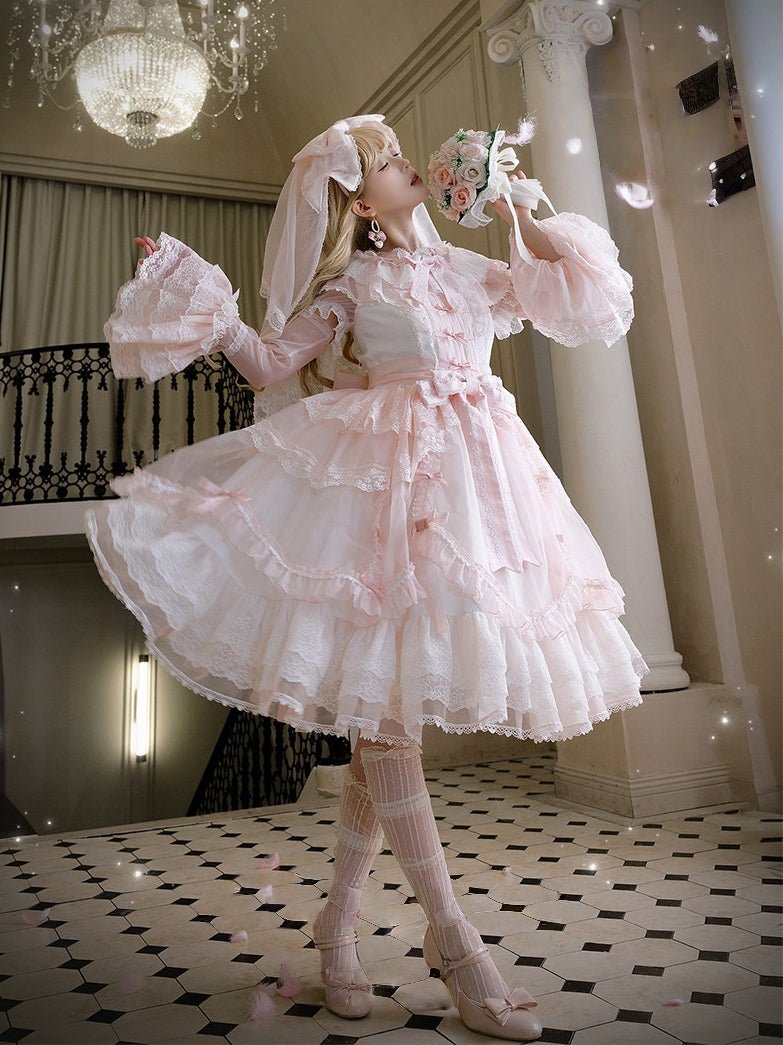 Candy Flavor Sweet Cute Lolita OP/JSK - LolitaEraPink JSKSCandy Flavor Sweet Cute Lolita OP/JSK