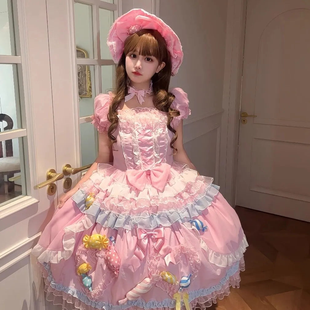 渔老板 Genuine small princess costume, Lolita style, tutu skirt, high-quality style