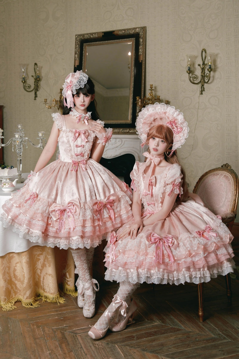 Satin Rose Sweet Lolita OP JSK Dress