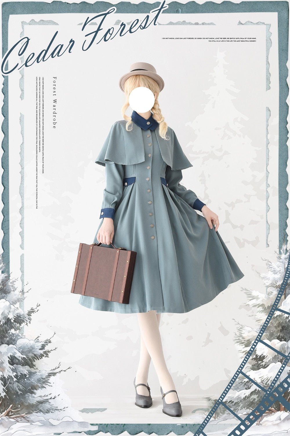 Cedar Forest Classic Vintage Lolita Set 1248 - LolitaEraBlackSCedar Forest Classic Vintage Lolita Set 1248