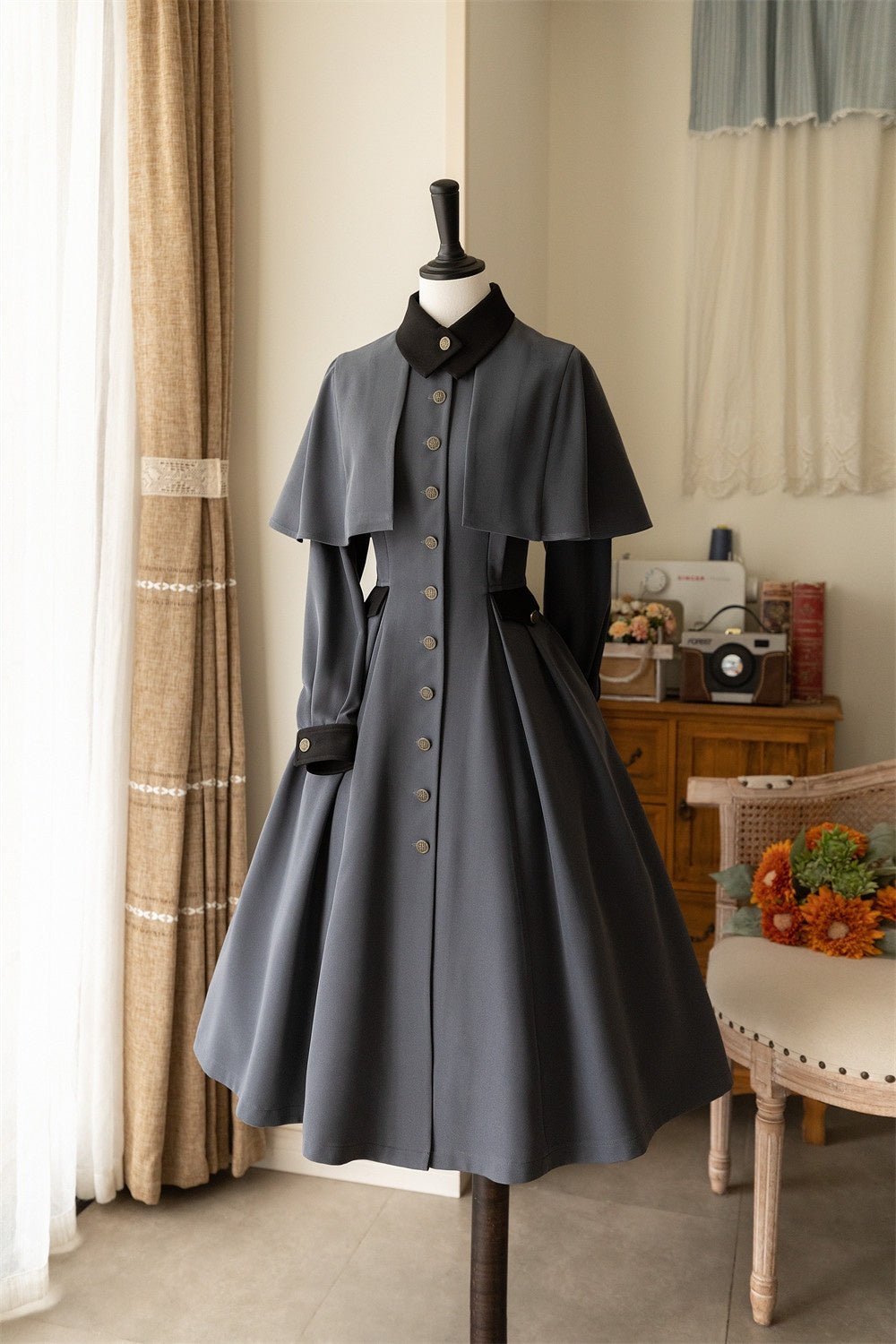 Cedar Forest Classic Vintage Lolita Set 1248 - LolitaEraDark graySCedar Forest Classic Vintage Lolita Set 1248