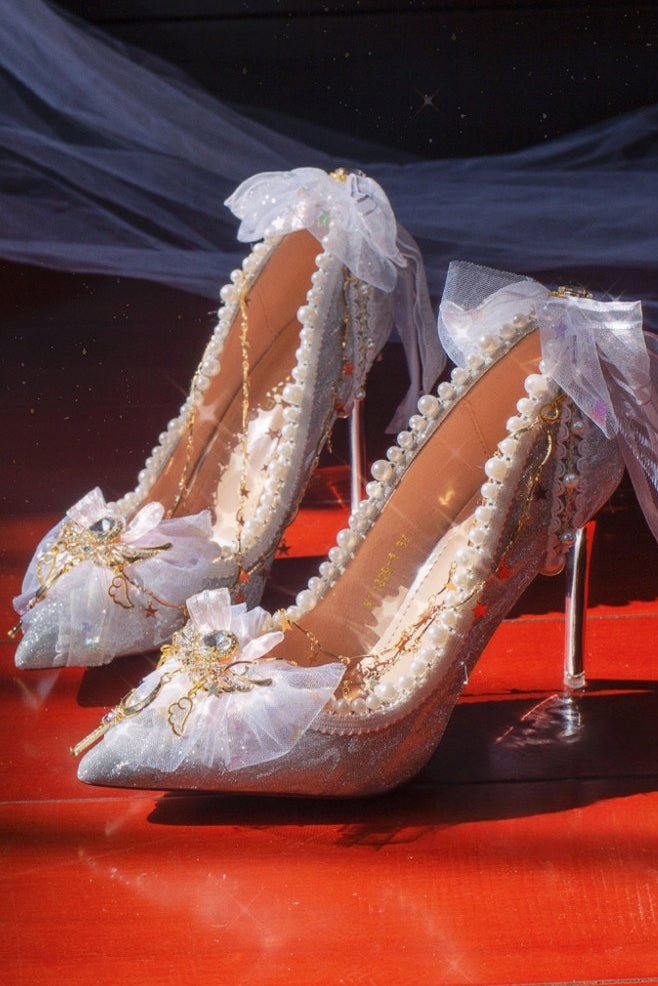 Cherry Blossom Pointed - Toe Crystal Heels LE5101 - LolitaEra10.5CM34Cherry Blossom Pointed - Toe Crystal Heels LE5101