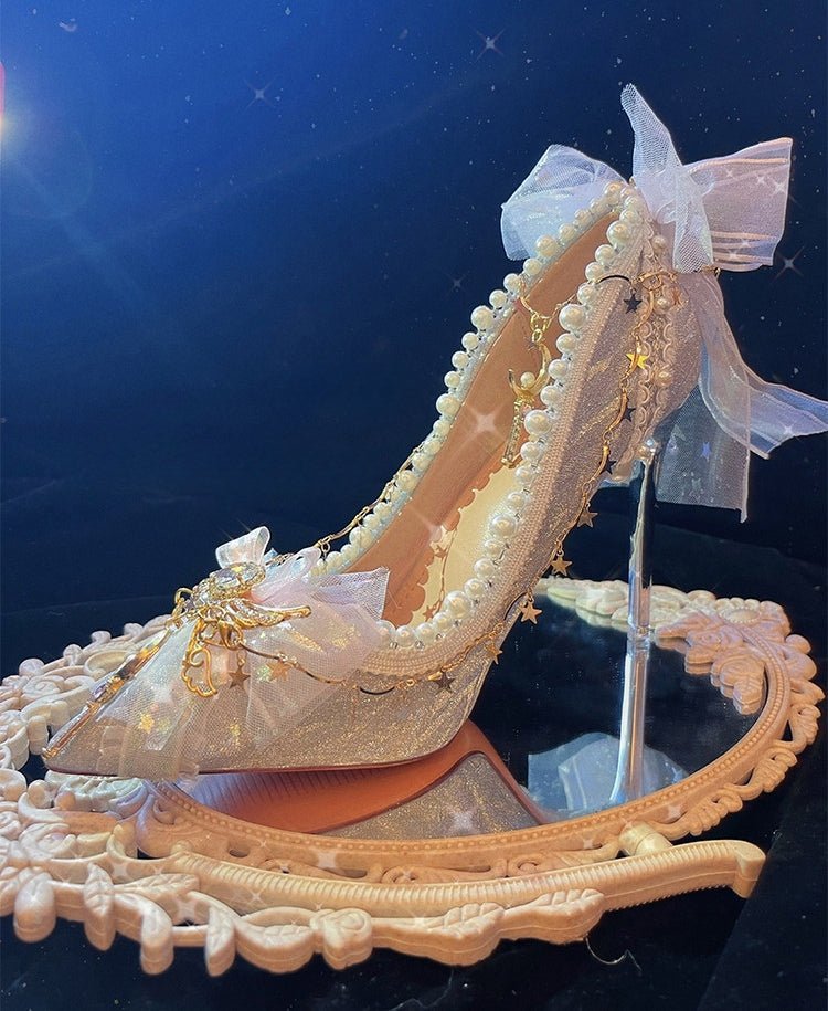 Cherry Blossom Pointed - Toe Crystal Heels LE5101 - LolitaEra10.5CM34Cherry Blossom Pointed - Toe Crystal Heels LE5101